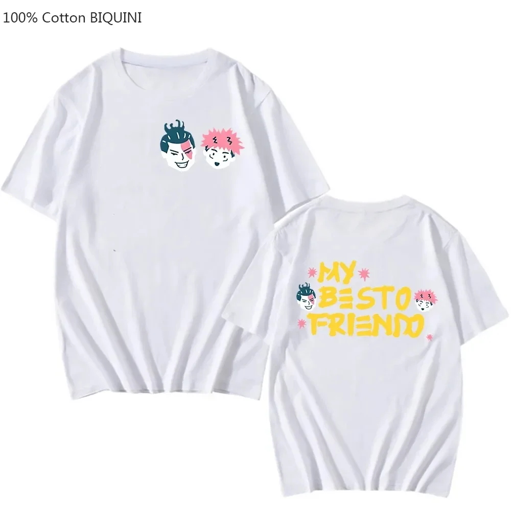 Plus size My Besto Friendo Tshirt Itadori Yuji Aoi Toudou Anime Print T Shirt Men/Women Tops Jujutsu Kaisen Japan Anime T-shirt