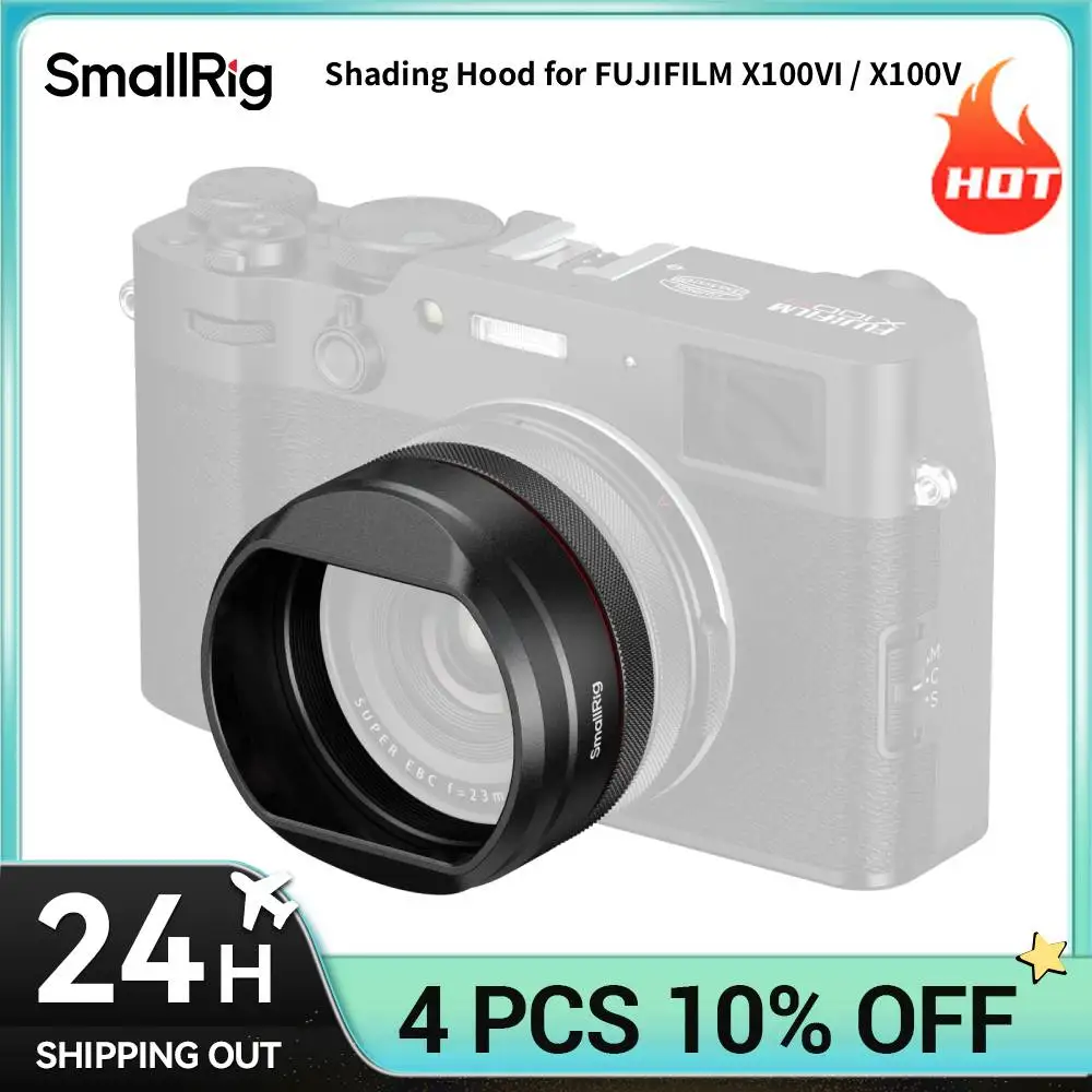 

Защитный колпачок SmallRig для FUJIFILM X100VI / X100V, совместимый с оригинальной крышкой объектива FUJIFILM с адаптерным кольцом для фильтров 49 мм.