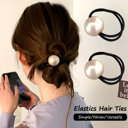 Fascette elastiche per capelli con perle semplici corda per capelli a coda di cavallo per le donne ragazza festa di nozze dolce copricapo accessori per capelli