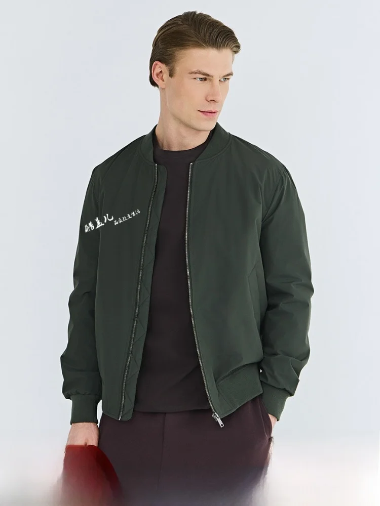 

Classic Pilot Style Men's Baseball Collar Jacket Outerwear Simple Fashionable Spring 2026 New Arrival Polyester Fiber