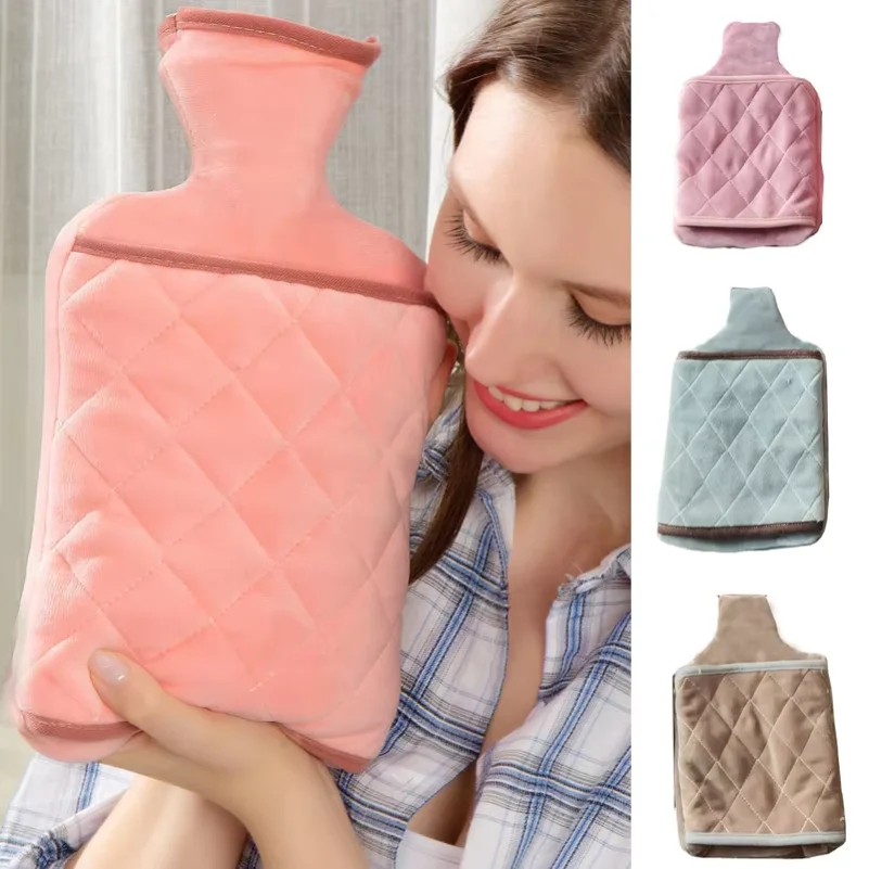 2-liter insulated hot water bottle with anti-cold and heat-retaining cover, hand and foot warm baby, explosion-proof kettle lid