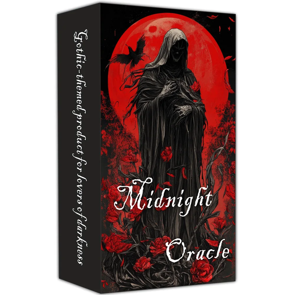 

Midnight Oracle Card Deck, Gothic Dark Fantasy Themed Cards, Includes Paper Instructions, Perfect for Enthusiasts & Collectors,
