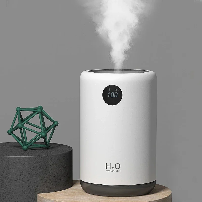 

New Wireless Ultrasonic Air Humidifier 500ML Portable Aroma Water Mist Diffuser Battery Life Show Aromatherapy Humidificador