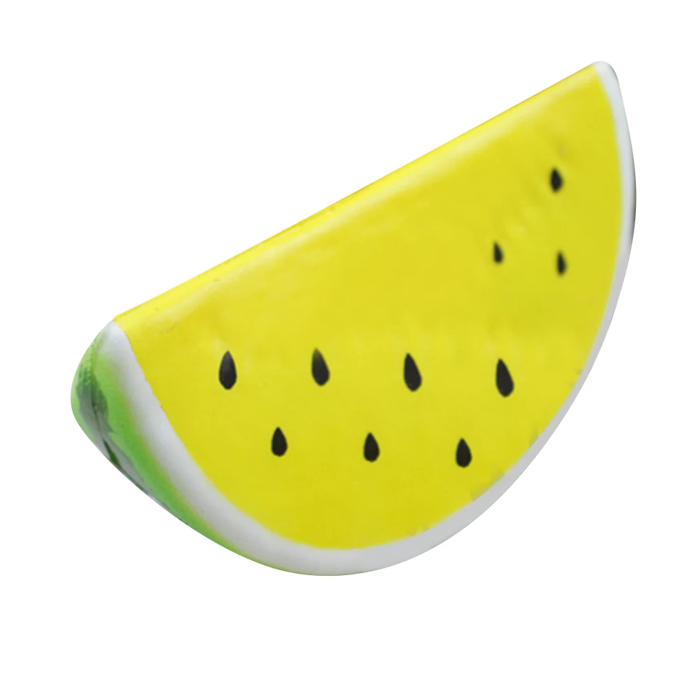 Fashionclubs 1pcs Jumbo Slow Rising Scented Watermelon Slice Bread Bun Charms Squeeze Toy Gift