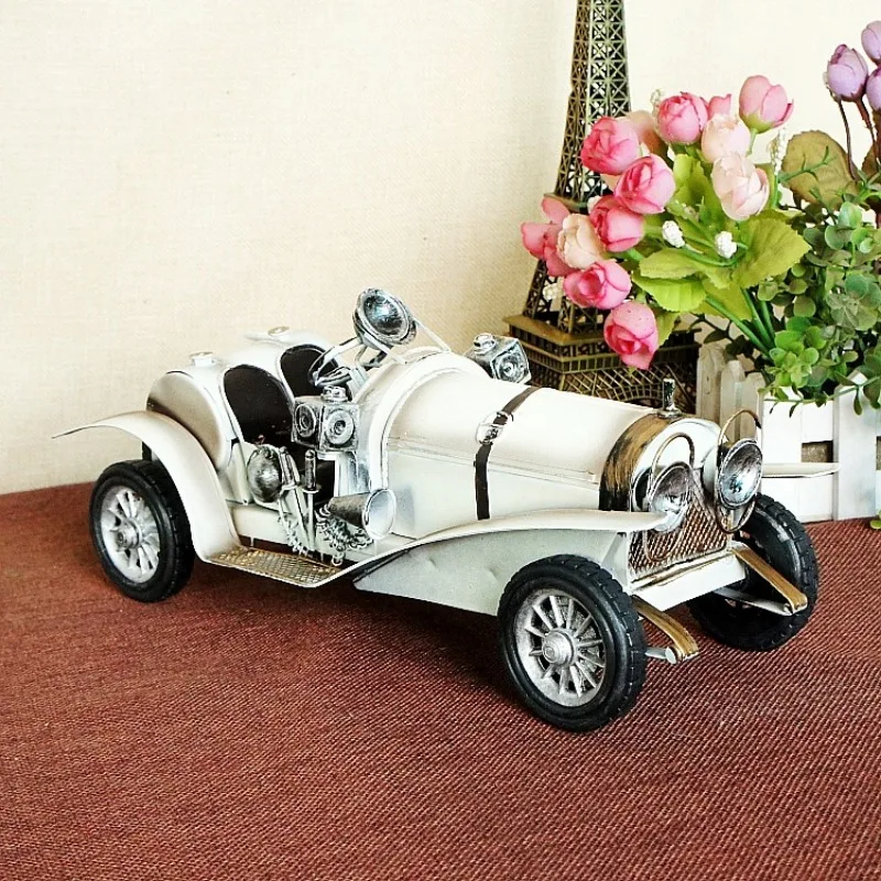 Antique Vintage Car Models Bar and Cafe Decorations Nostalgic Iron Craftsmanship Kawaii Accessories Home Decoration Accessories