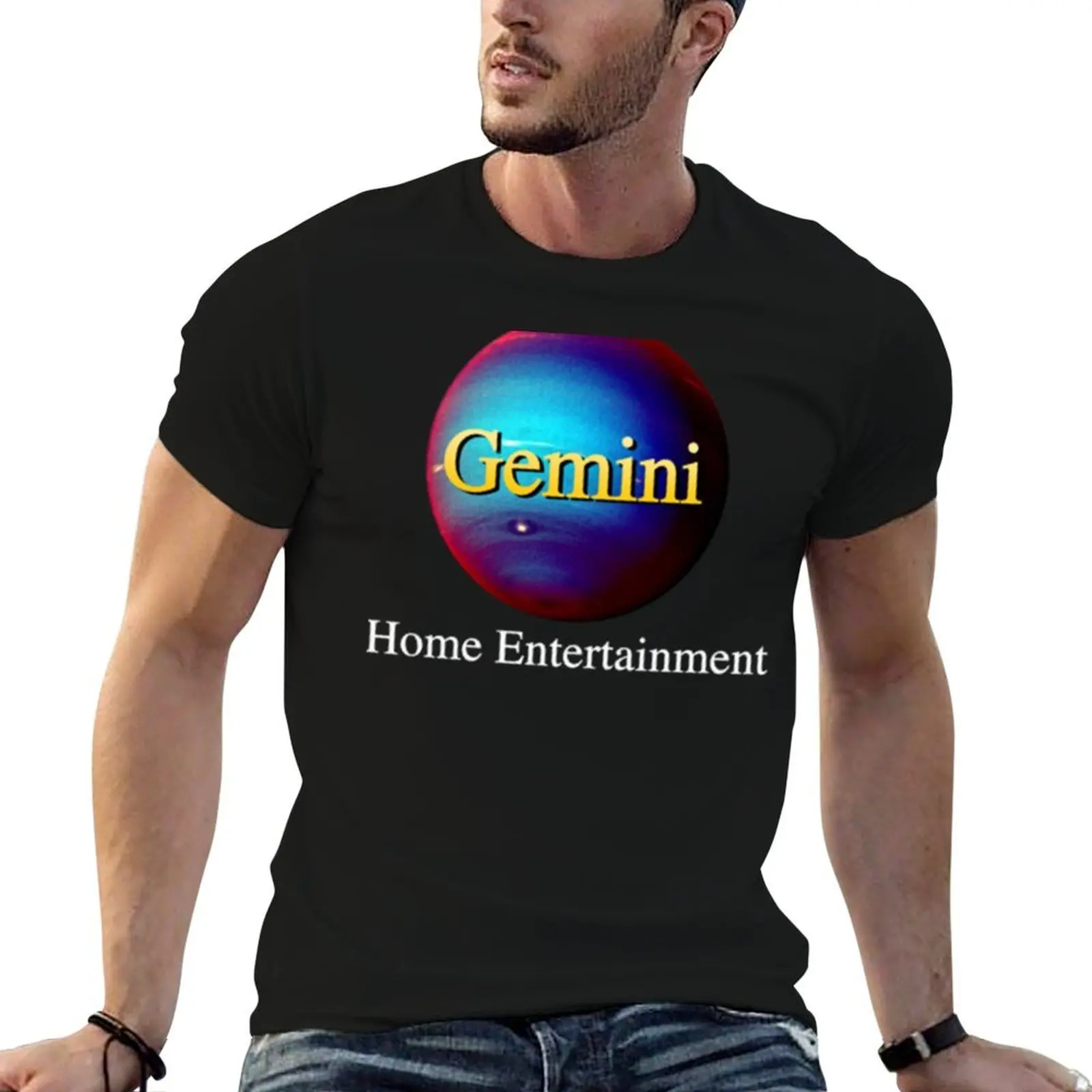 Gemini Home Entertainment T-Shirt Urban Casual Loose Fit Tee