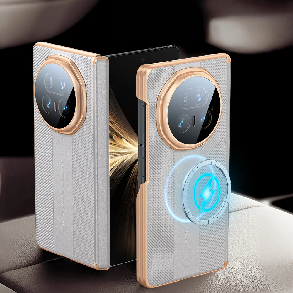 Coque de téléphone ultra-fine pour Honor Magic V5 avec protection double axe central et protection complète contre les chutes pour Honor Magic V5