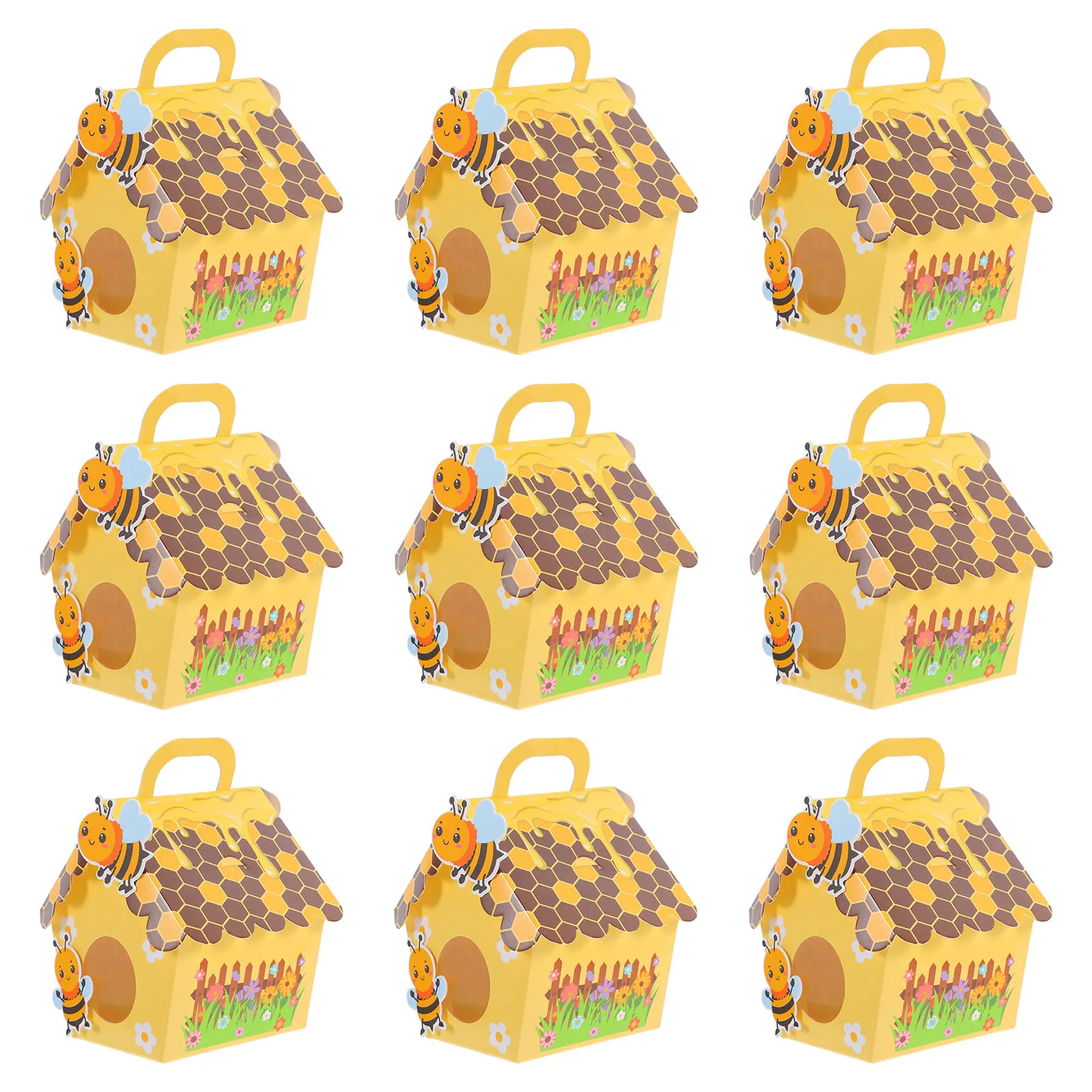 

10pcs Bee Candy Boxes Yellow Birthday Party Favor Small Treat Boxes for Baby Shower Wedding Gifts Packaging Box