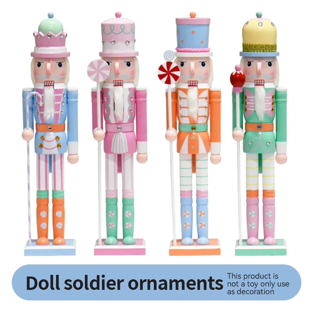 50cm natal quebra-nozes fantoche de madeira artesanato série doces soldado boneca brinquedo ano novo ornamento decoração para casa presente das crianças