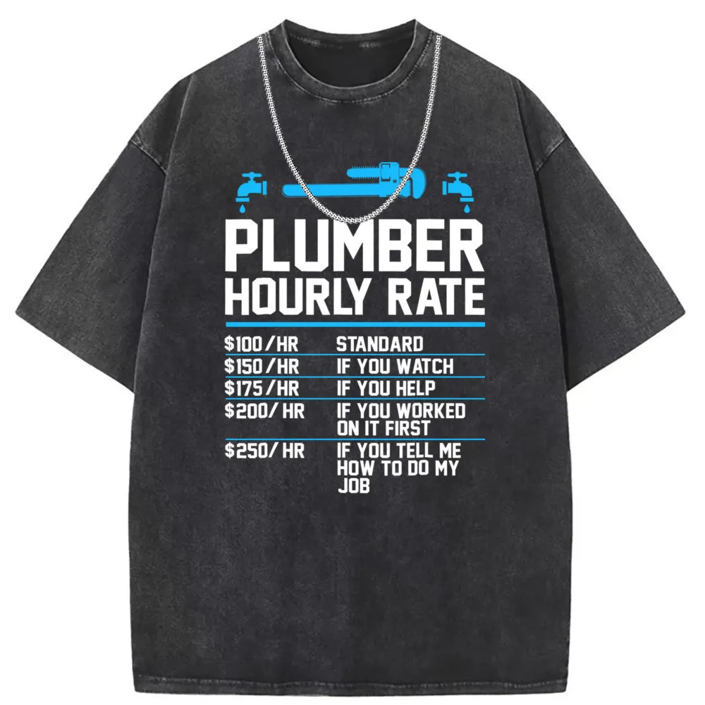 Plumber Hourly Rate Plumbing T Shirts New Long Sleeve Europe Sportswears 2023 New Fashion Men's Sweatshirts Printed