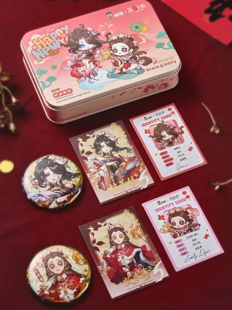 

Official Authentic Wangzai Identity V Collaboration First Edition Gift Box Limited Edition Character Badge Photocard CDK Set