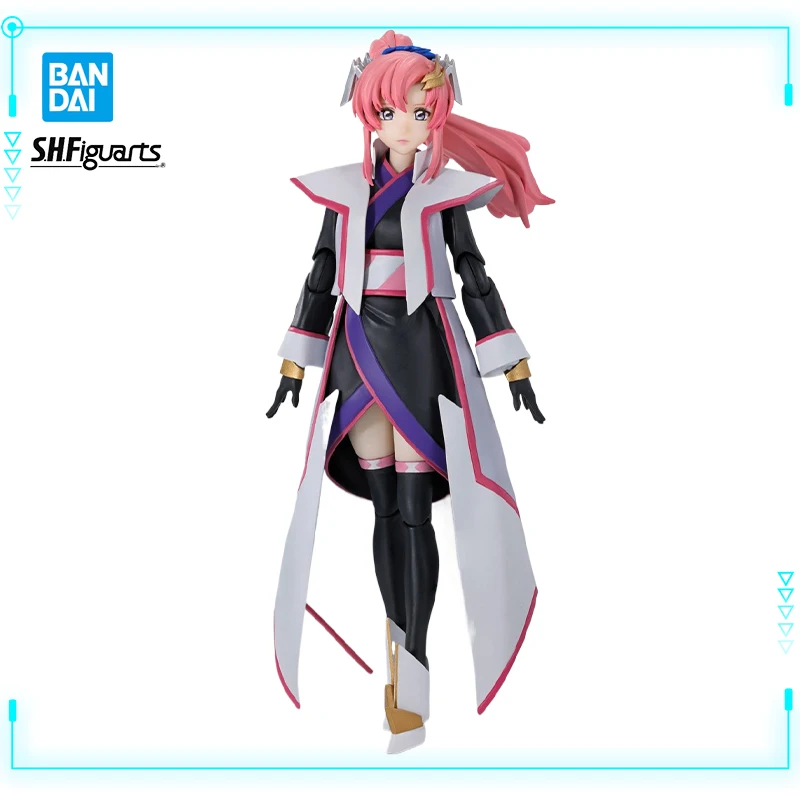 Bandai Original Genuine S.H.Figuarts Mobile Suit Gundam Seed Freedom Lacus Clyne Compass Tabard Ver 13cm Model Action Figure Toy