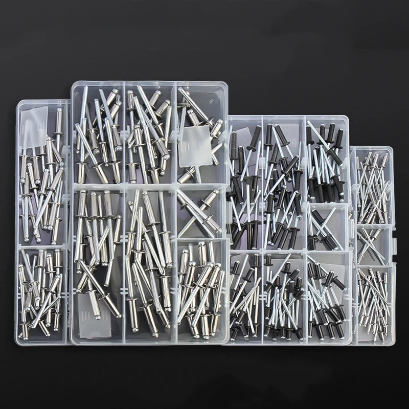 kit-sortido-de-rebites-cegos-pop-rivet-com-cabeca-conica-e-flange-grande-em-aluminio-m24-m5-aco-inoxidavel-304-cobre-vermelho