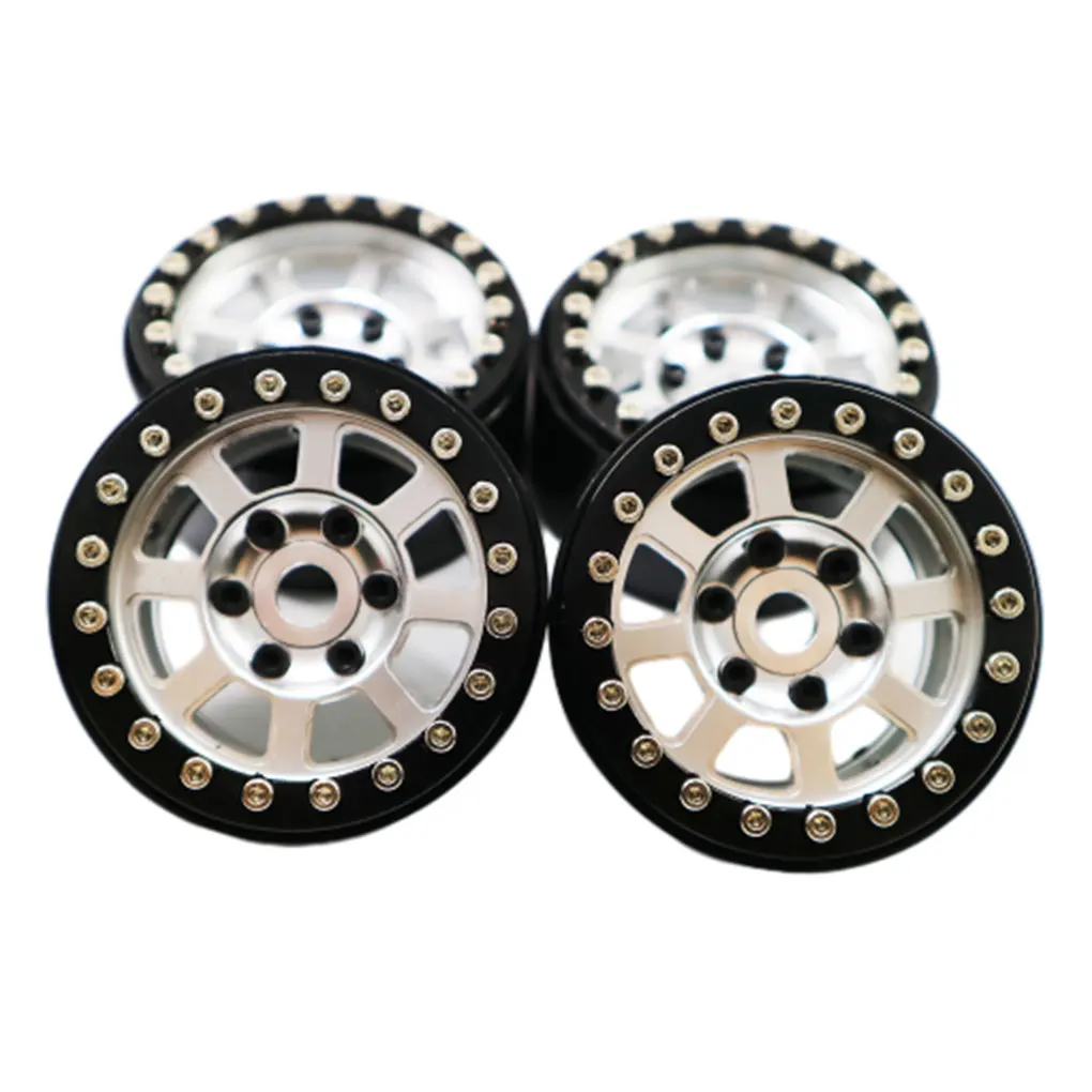 

4PCS Aluminum Alloy 1.9 Beadlock Wheel Rim for 1/12 RC Crawler Car ECX RGT136100 1/12 RC Upgrade Parts