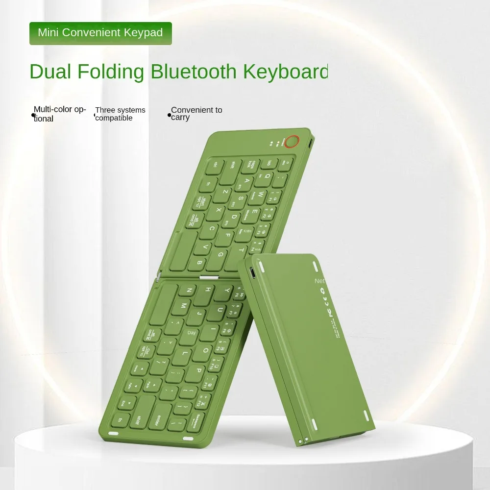 

Lightweight Bluetooth Folding Keyboard Comfortable Ultra-thin Wireless Notebook Keyboard Colorful Rechargeable
