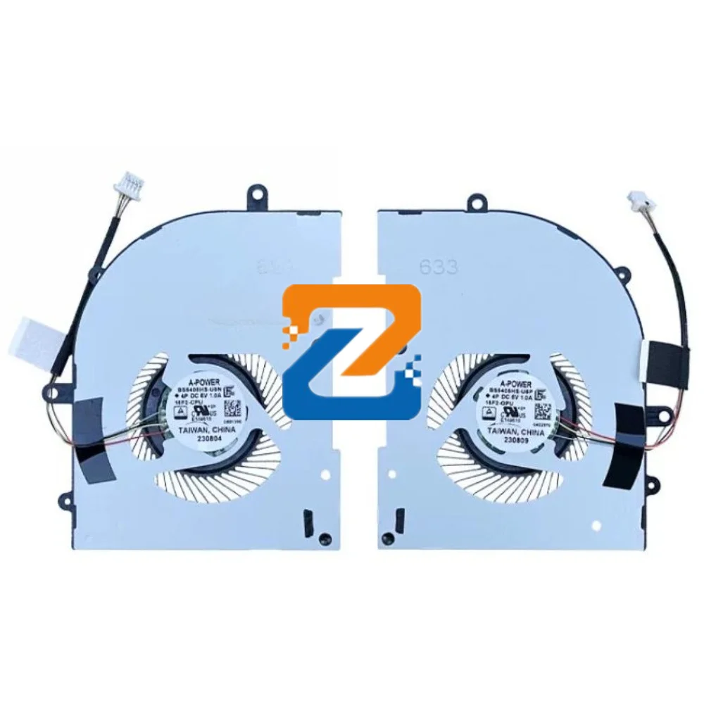 Laptop CPU GPU Cooling Fan for MSI MS-15F2 16 Studio A13VG/VF Cooler Fan 15F2-CPU BS5405HS-U5N 15F2-GPU BS5405HS-U5P DC5V 1.0A