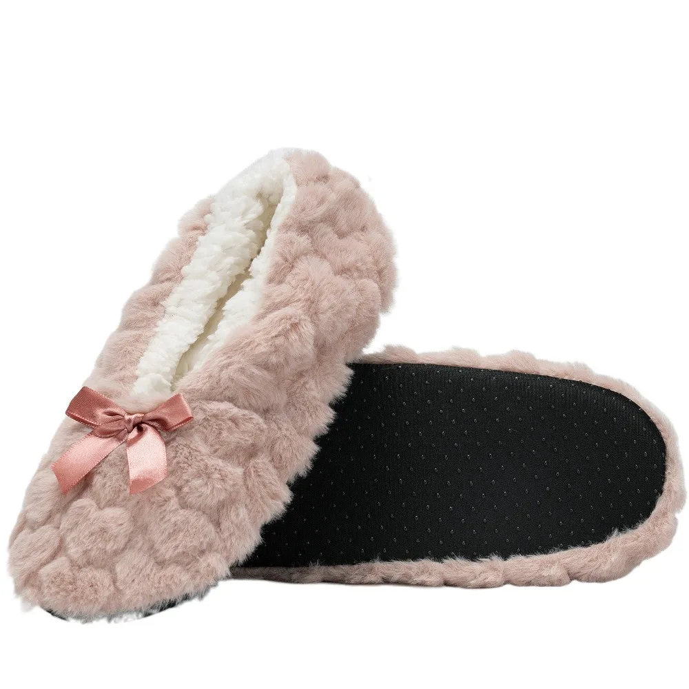 

Fashion Anti-slip Winter Floor Socks Thermal Heart Thicken Plush Socks Warm Hosiery Bow Sleeping Socks Fall/Winter