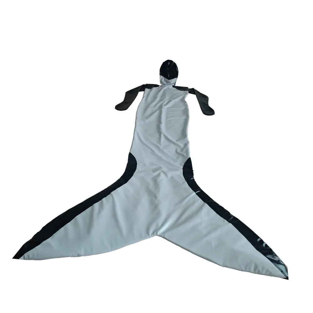 

Customized Girls Sexy Shiny Black&White Two-Tone Mermaid Cosplay Zentai Catsuit Bodysuit Stage Performance Costume Party Club