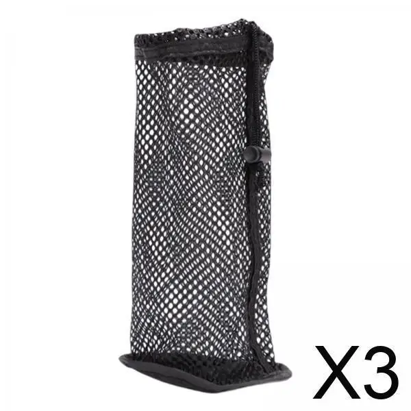 3xNylon Golf Ball Storage Bag Mesh Net Pouch Golf Accessories Tennis Ball Bag S 4.33x7.87inch