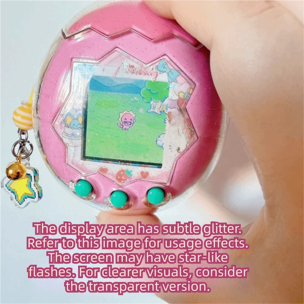 Twarda akrylowa osłona ochronna przezroczysta z losowo obracającą się nakładką, dekoracyjna obudowa ochronna dla Tamagotchi Paradise — zdjęcie produktu 5