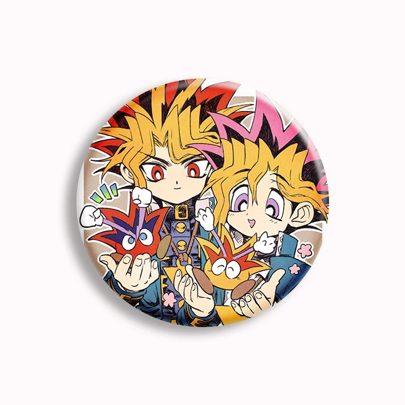 Anime Yu-Gi-Oh Character Button Pin Yami x Yugi Duel Monsters Brooch Badge Bag Decor Accessories Fans Collect Kids Gifts