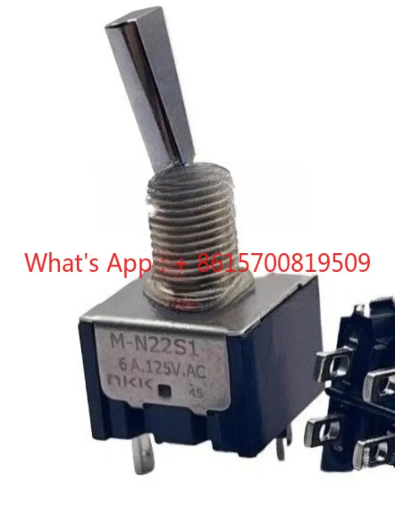 M-N22S1E Japanese shaking switch 6-pin 2-position self-locking holding flat rod 8.9 MN22ES4W01 hole 6mm