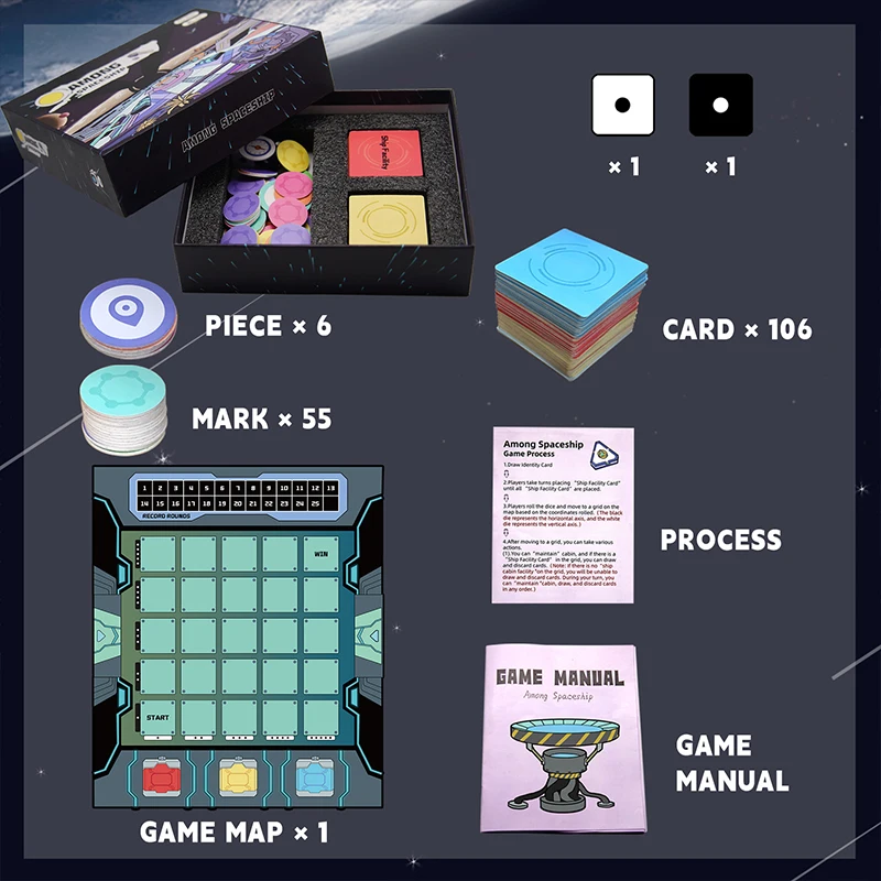 Galactic Strategy Board Game – Showcase Your Disguises and Skills for 4-6 Players, Perfect for Teens and Adults, Ideal for Holid