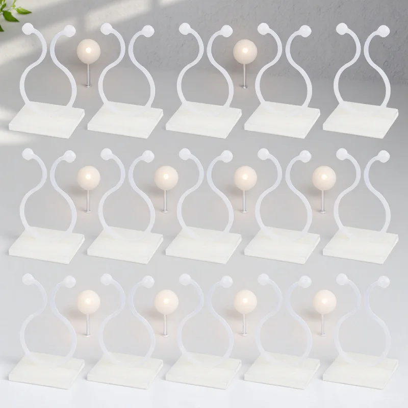 

100Pcs Resin Plant Climbing Wall Fixture Clips Strong Adhesive Vine Supports Plant Holders for Garden Balcony Greenhouse Indoor