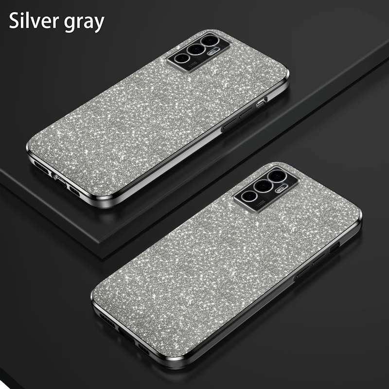 For Vivo v23e Case Vivo V23e Phone Case Vivo V23e 5G Cover vivo v23e Luxury Gradient Glitter Plating Silicone Back Cover Funda