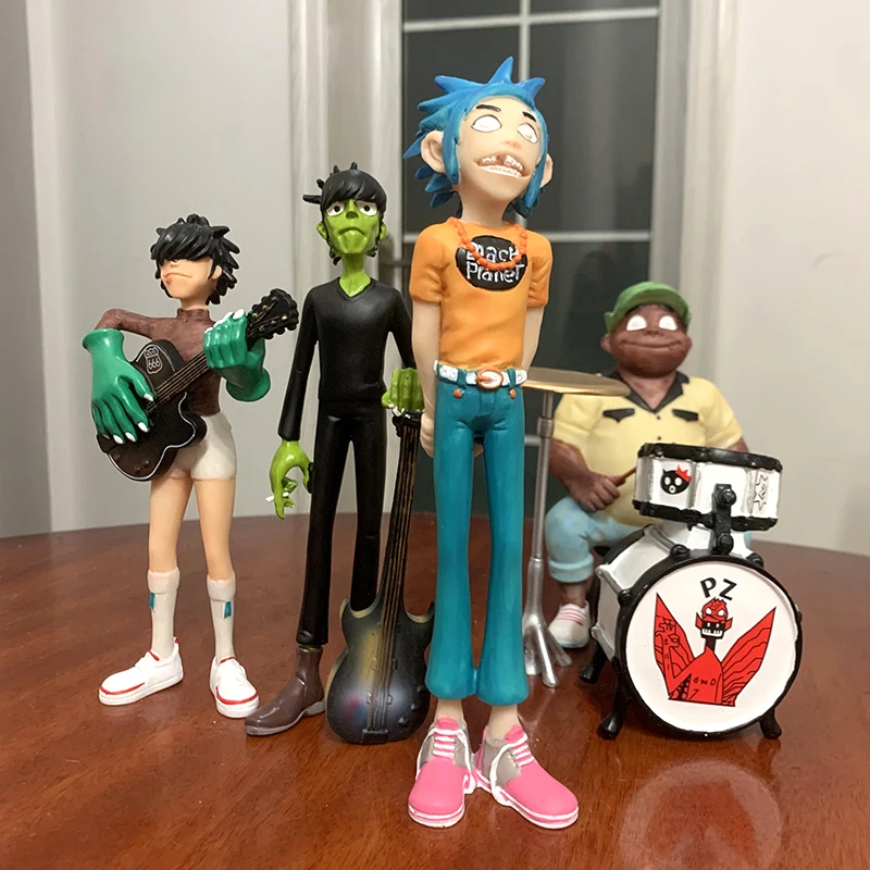 UK Virtual Gorillaz Band Action Figure HIP HOP Rock Band Member Resin Collection 2D Noodle Murdoc Russel Figures Model Toy Gifts