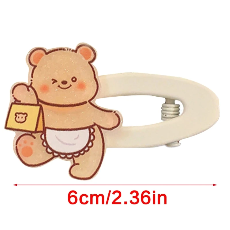 YUYU 2PCS Girl Hair Clip Lovely Butter Bear Hairpin Side Bangs Clip Shopping Side Pin