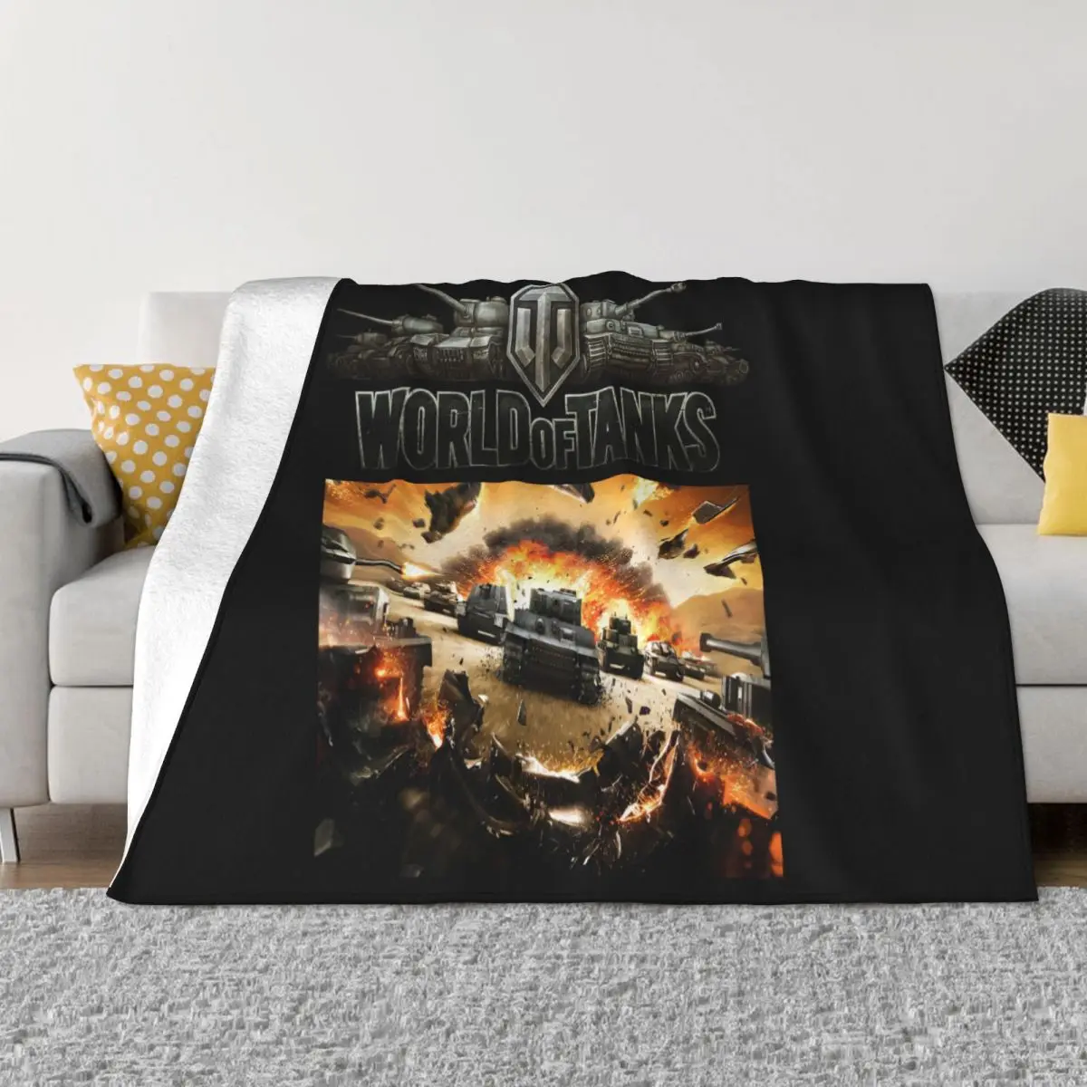 World Of Tanks T Cotton Brand New S L M Xl Xxl Wot Casual T Short O Print Broadcloth1 Throw Blanket