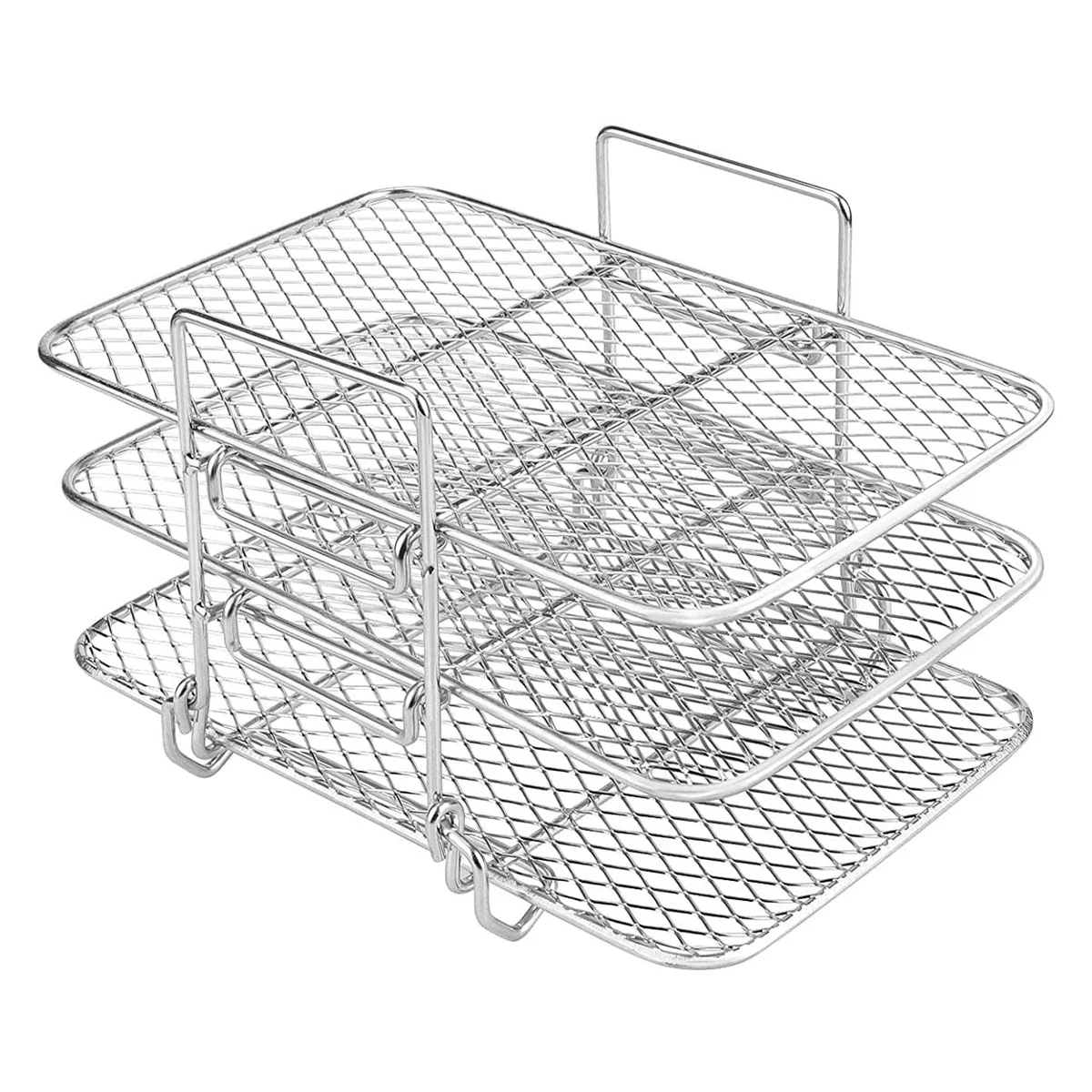 Air Fryer Rack Roasting Rack Compatible Most Air Fryer Air Fryer Accessories Stainless Steel Airfryer Rack Steamer Roasting Rack