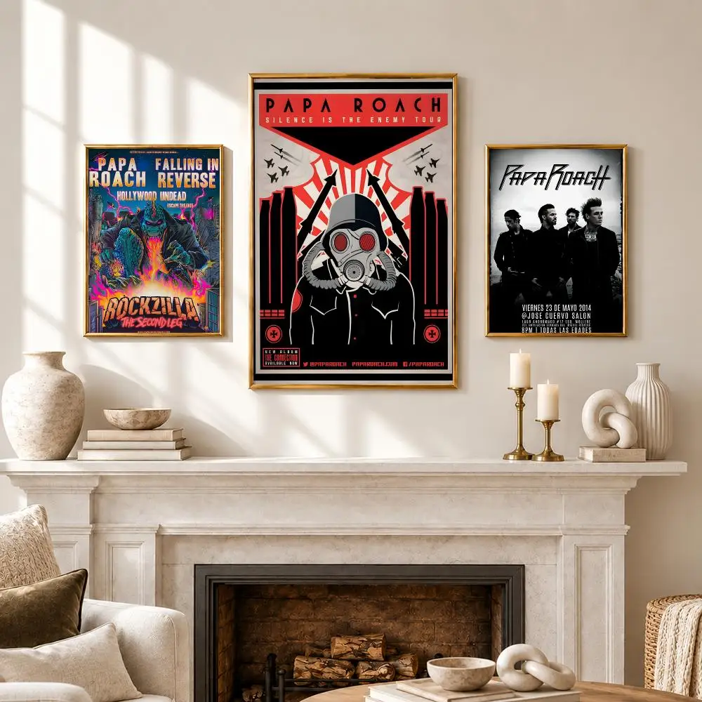 Rock Band P-Papa RoachS Poster HD Self-Adhesive No Residue After Removal Ideal for All Kinds of Wall Decor