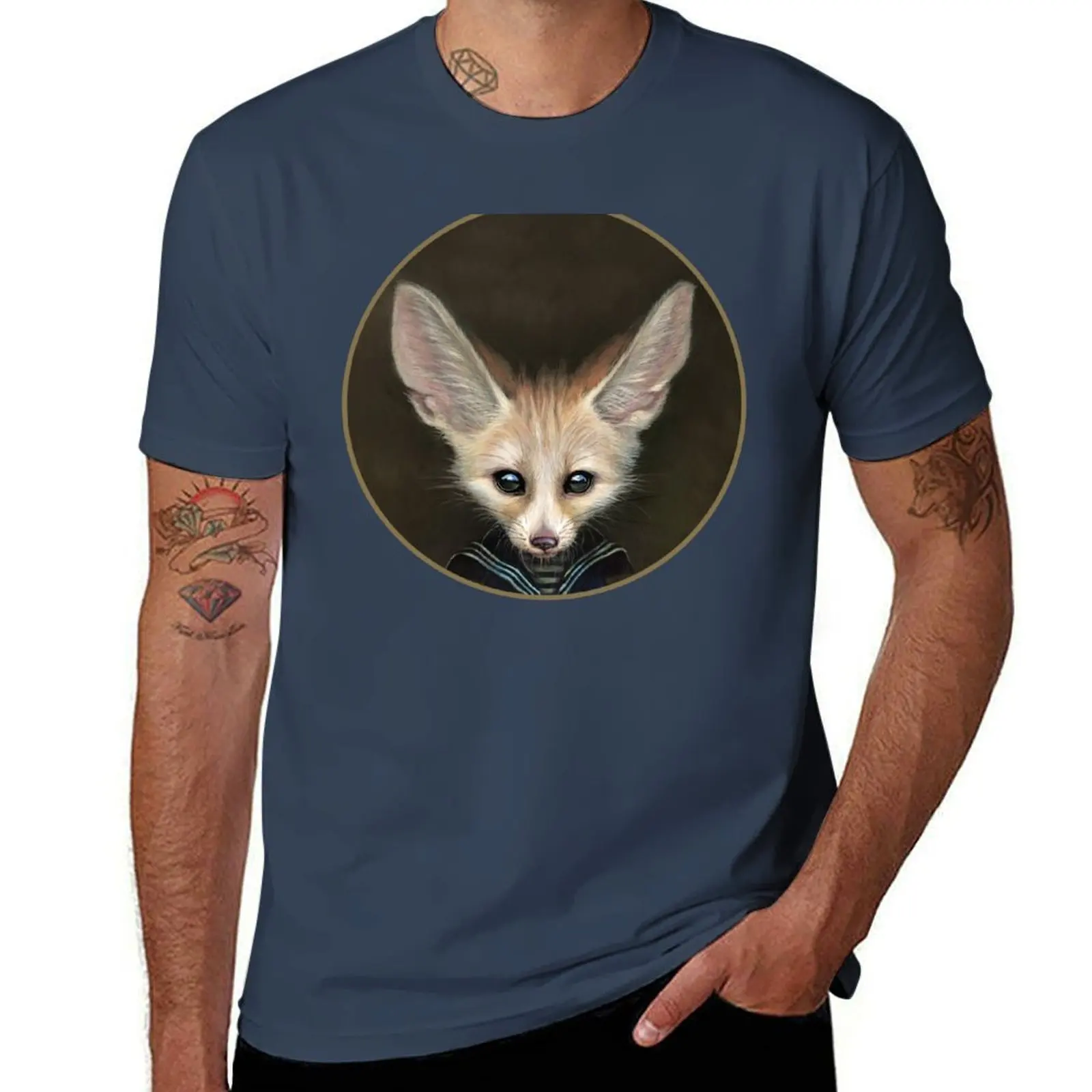 

Cornelius Greyville III - A Young Fennec Fox T-Shirt essential t shirt man t shirts for men casual T-Shirt