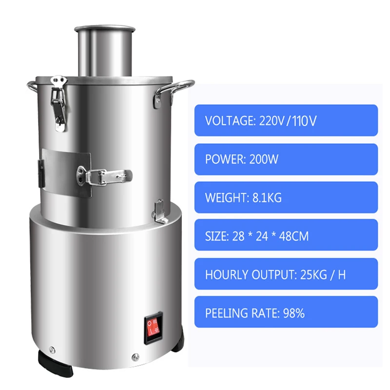 LXT Stainless Steel Dry Garlic Peeler Peeling Machine Automatic Garlic Skin Remove Tool