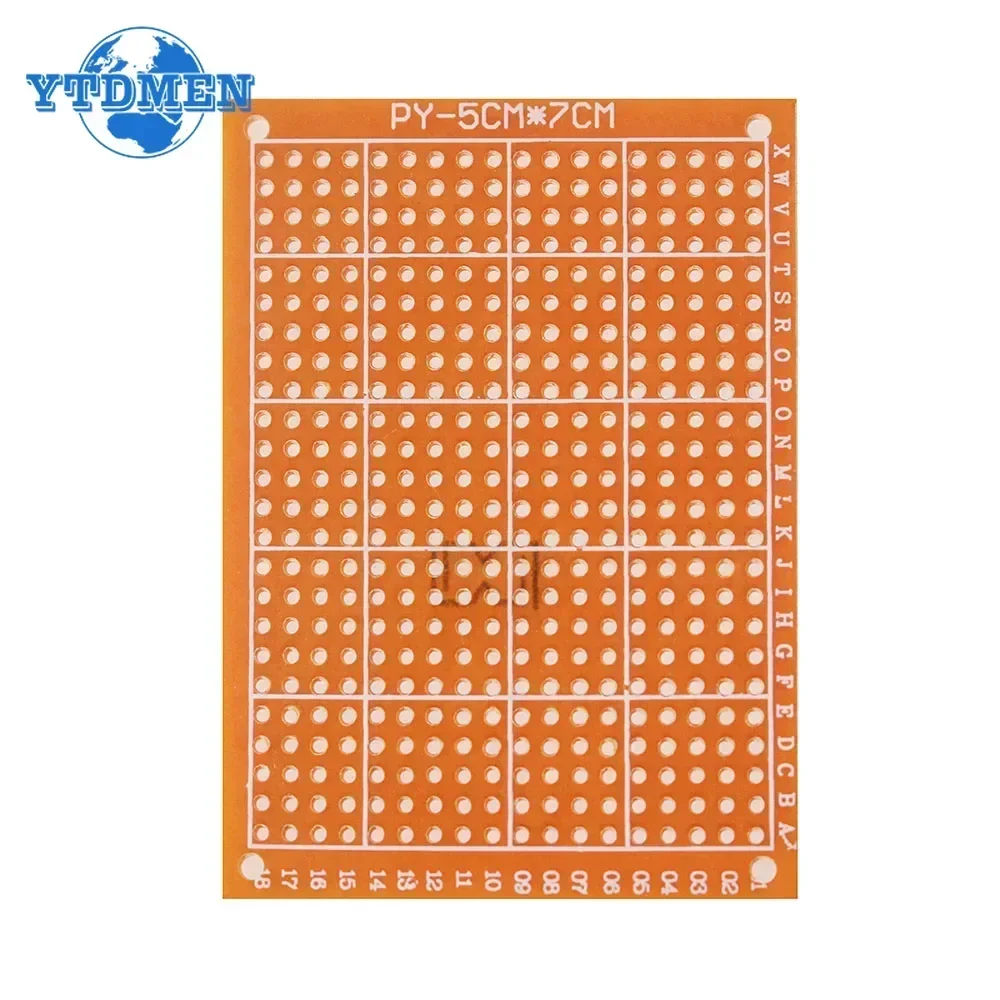 1-20PCS 5*7cm DIY Prototyp PCB Universal Experiment Matrix Platine 5x7cm Gelb einseitige Protoboard DIY Elektronische Kit