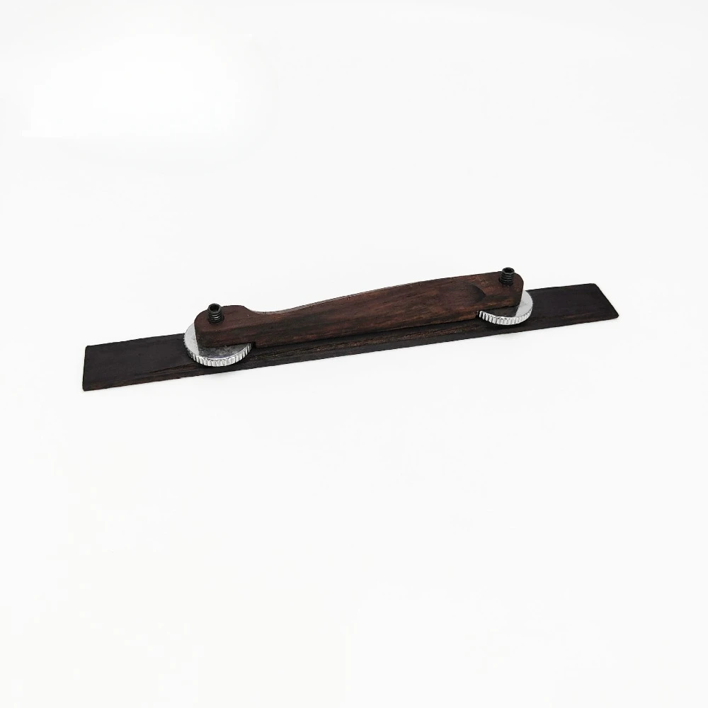 Slim Base Rosewood Jazz Bass Bridge with Tailpiece Saddle, Thin Base Design for Precision/Jazz Bass Guitar Replacement