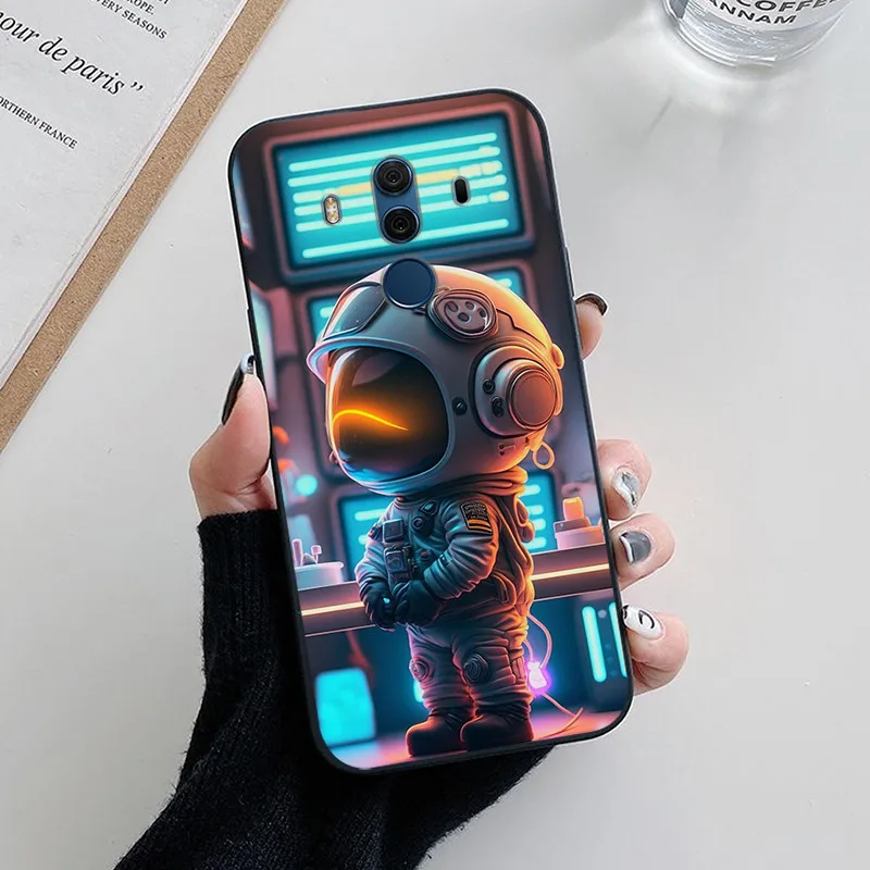 حافظة لهاتف هواوي ميت 10 لايت ميت 10 لايت ميت 10 برو حافظة من السيليكون على شكل زهرة لطيفة لهاتف هواوي ميت 10 لايت غطاء من البولي يوريثان الناعم