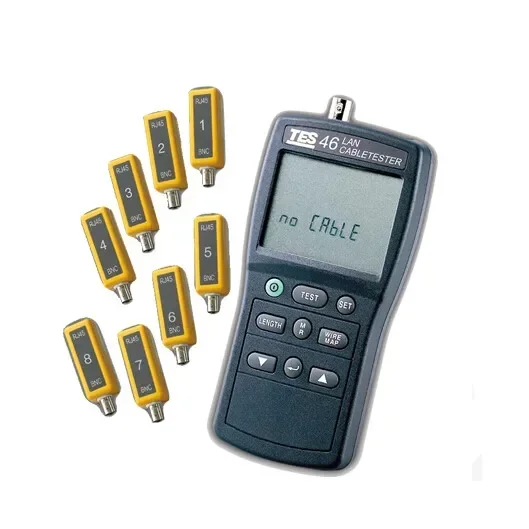 2025TES46 Handheld UTP FTP Coax Cables Network Cable Tester TES-46