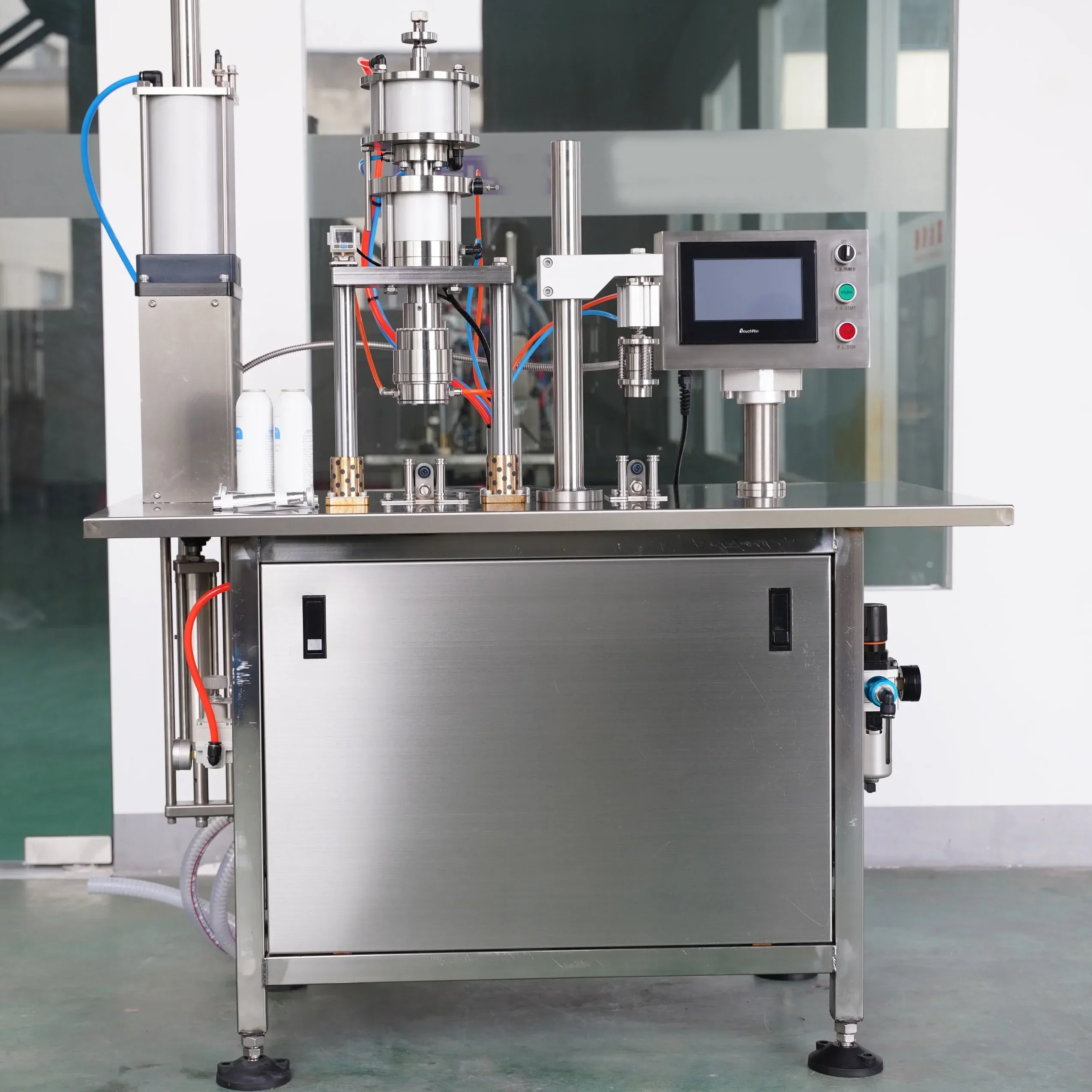 Semi Automatic Fire Extinguisher Filling Machine for CO2 Aerosol Can Filling