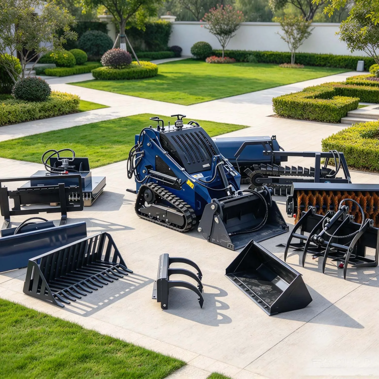 Euro 5 Diesel Mini Skid Steer Loader SAAO Portable Hydraulic Loader with Bucket for Snow Removal Garden and Farm Work