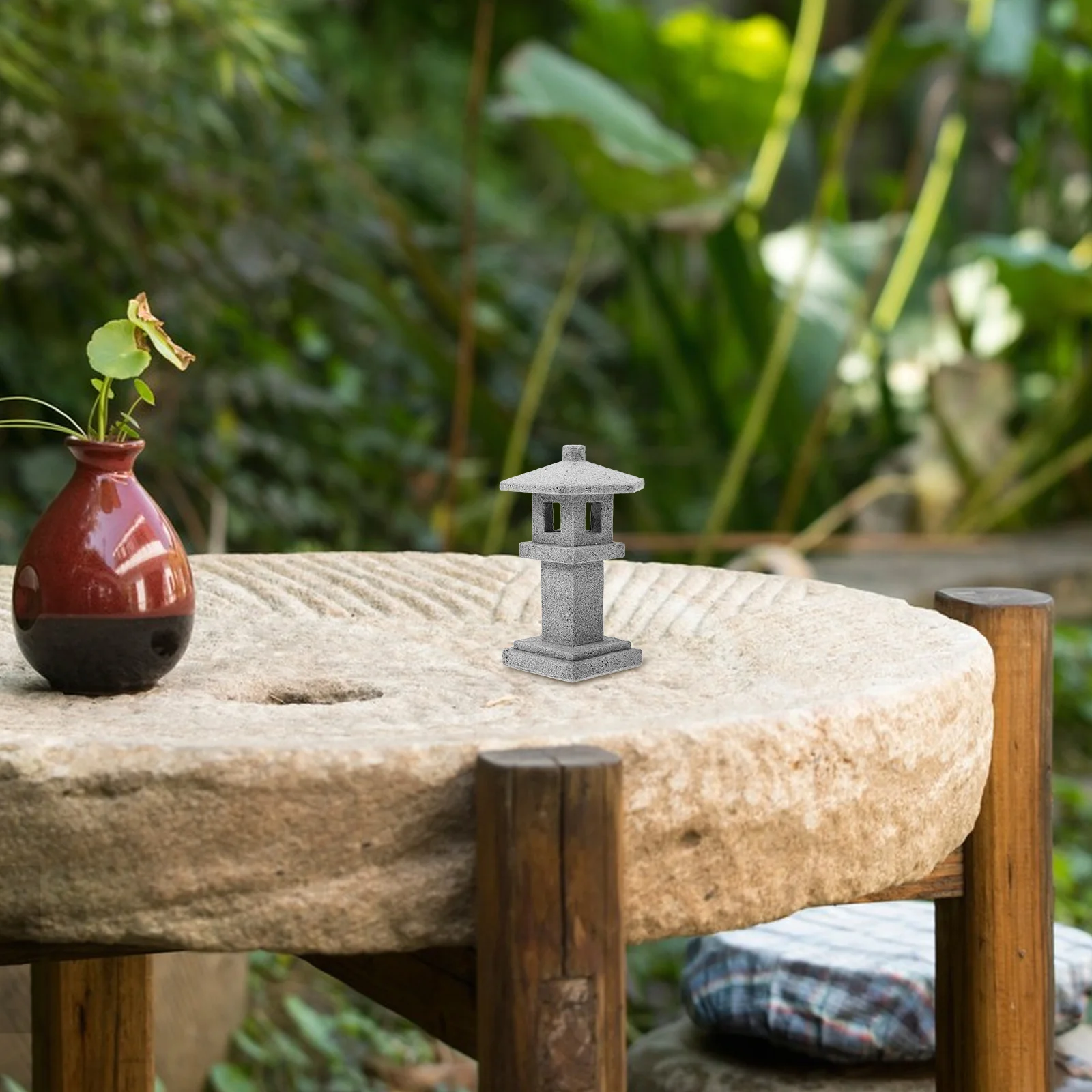 1 مجموعة مصغرة جناح حديقة ديكور في الهواء الطلق داخلي محاكاة معبد تمثال لبونساي المشهد مايكرو المشهد منضدية ساحة