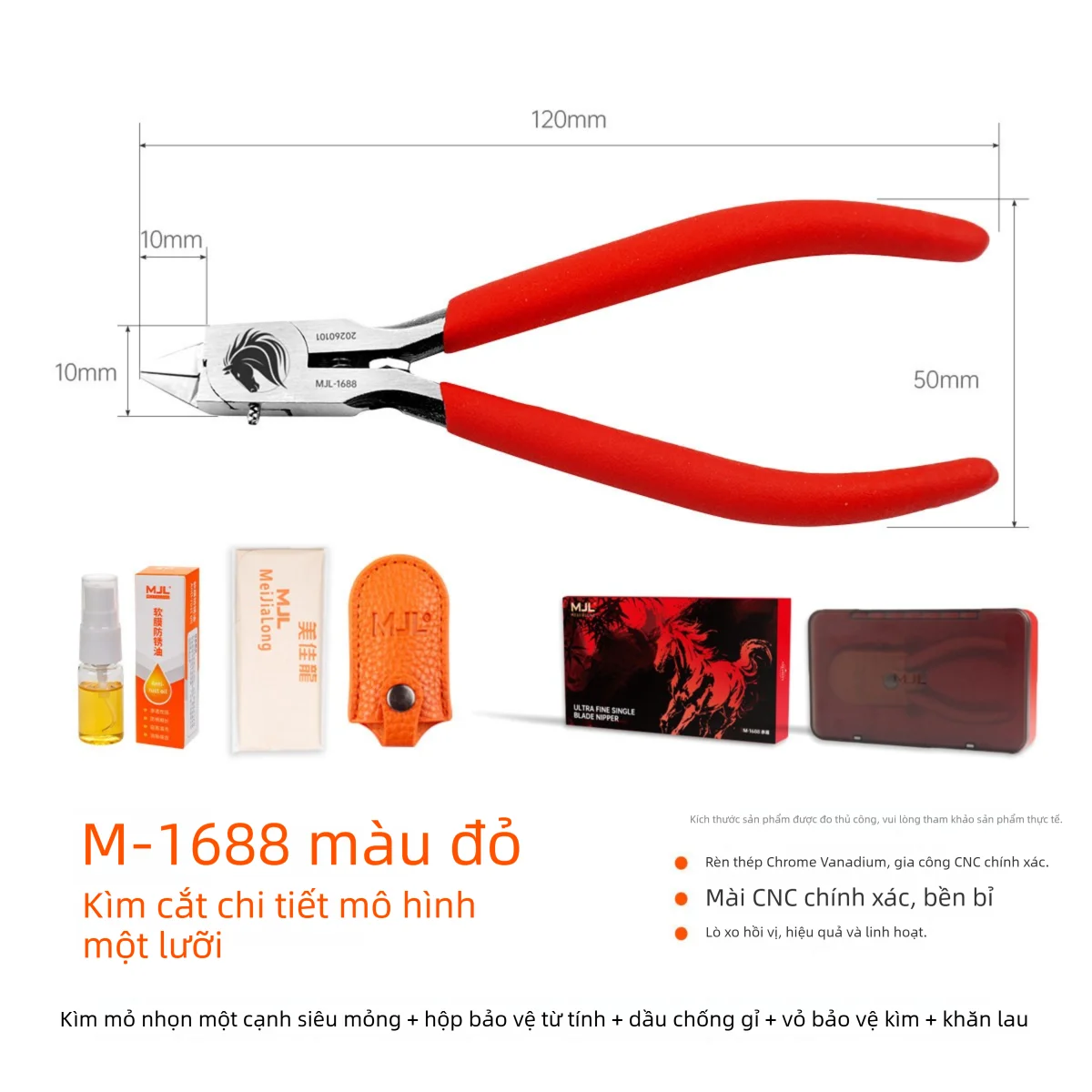 BEAUTY KING DRAGON MJL | Kìm cắt mô hình một lưỡi siêu mỏng phiên bản giới hạn năm Ngựa M-1688
