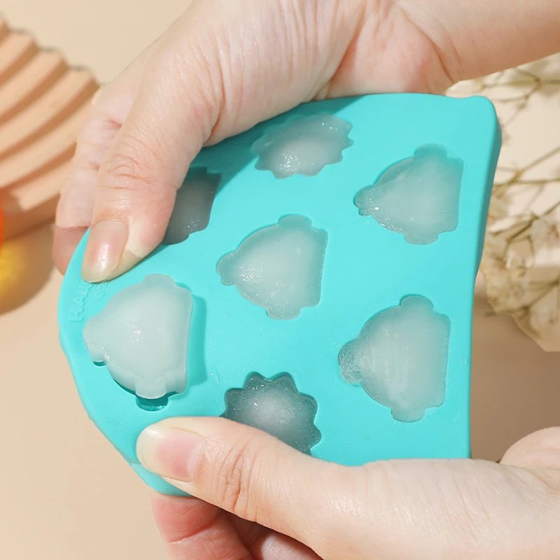 Cute Cartoon Kitty Hangyodon Modeling Food Grade Silicone for Household Use Ice Tray Refrigerator Household Ice Storage Box