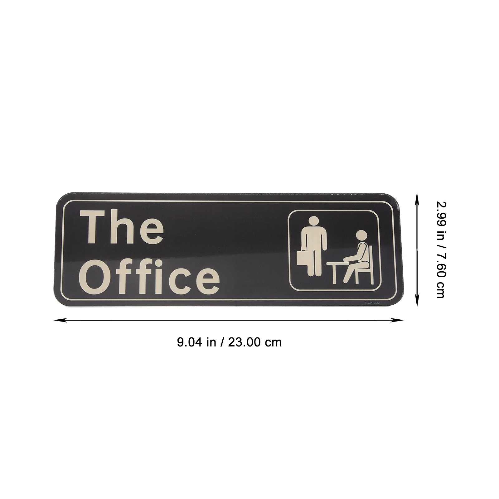 Minimalistic Decor Emblems Punch-free Door Sign No Cold Callers Black Acrylic Office