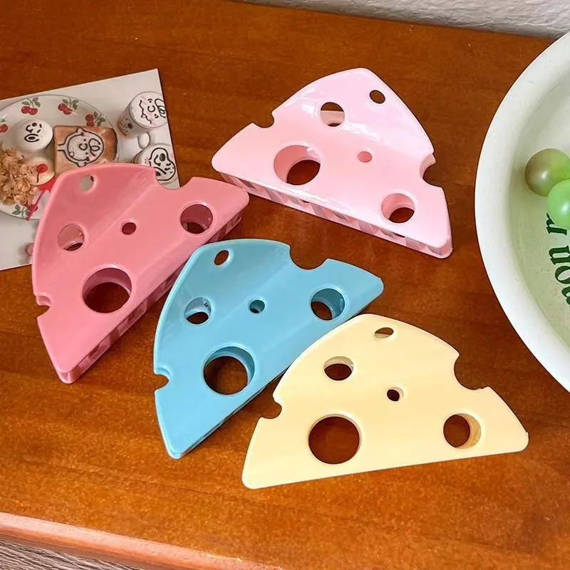 Lustige Käse-Haarspange, kreative Scheiben-Haarklammer, Haifisch-Haarspange, Mädchen-Haarklammer, dreieckige hohle Haarspange, Haar-Accessoires – Detail 5