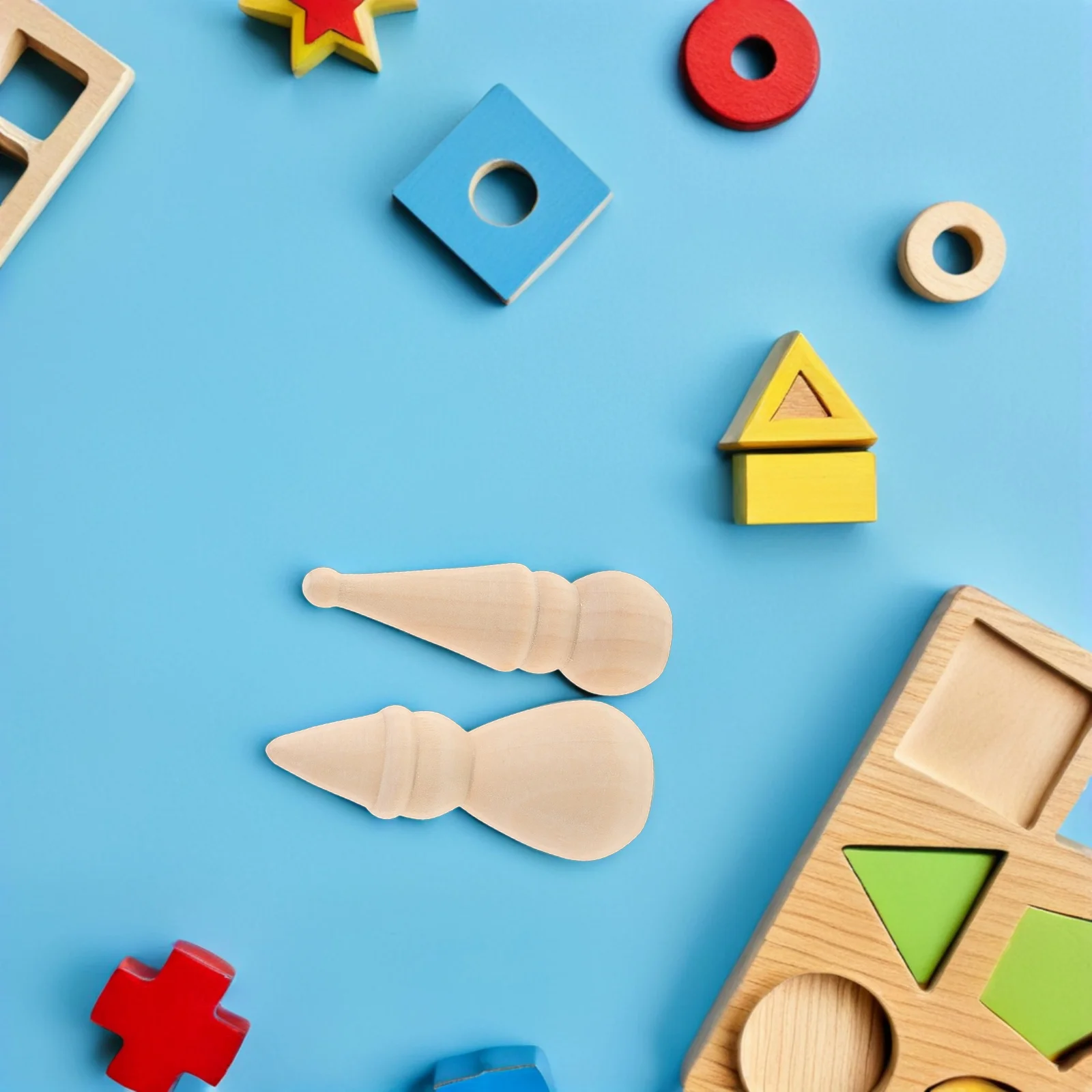 

20pcs Wooden Snowman Figures Unfinished Blank Peg Christmas Craft Decorations Mini Figurines For Kids Family Art Painting