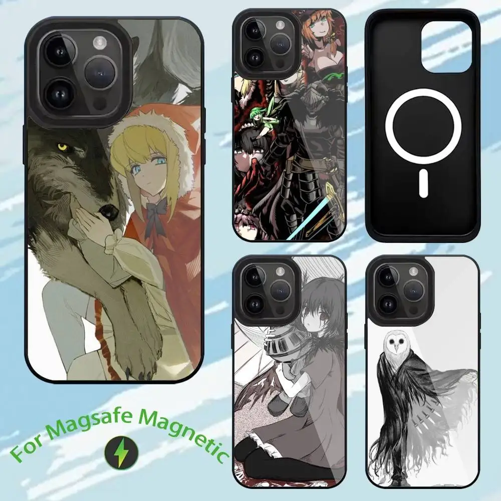 

B-Black S-Souls Phone Case For iPhone 17,16,15,14,13,12,11,Plus,Pro,Max Magsafe Magnetic Wireless Charging