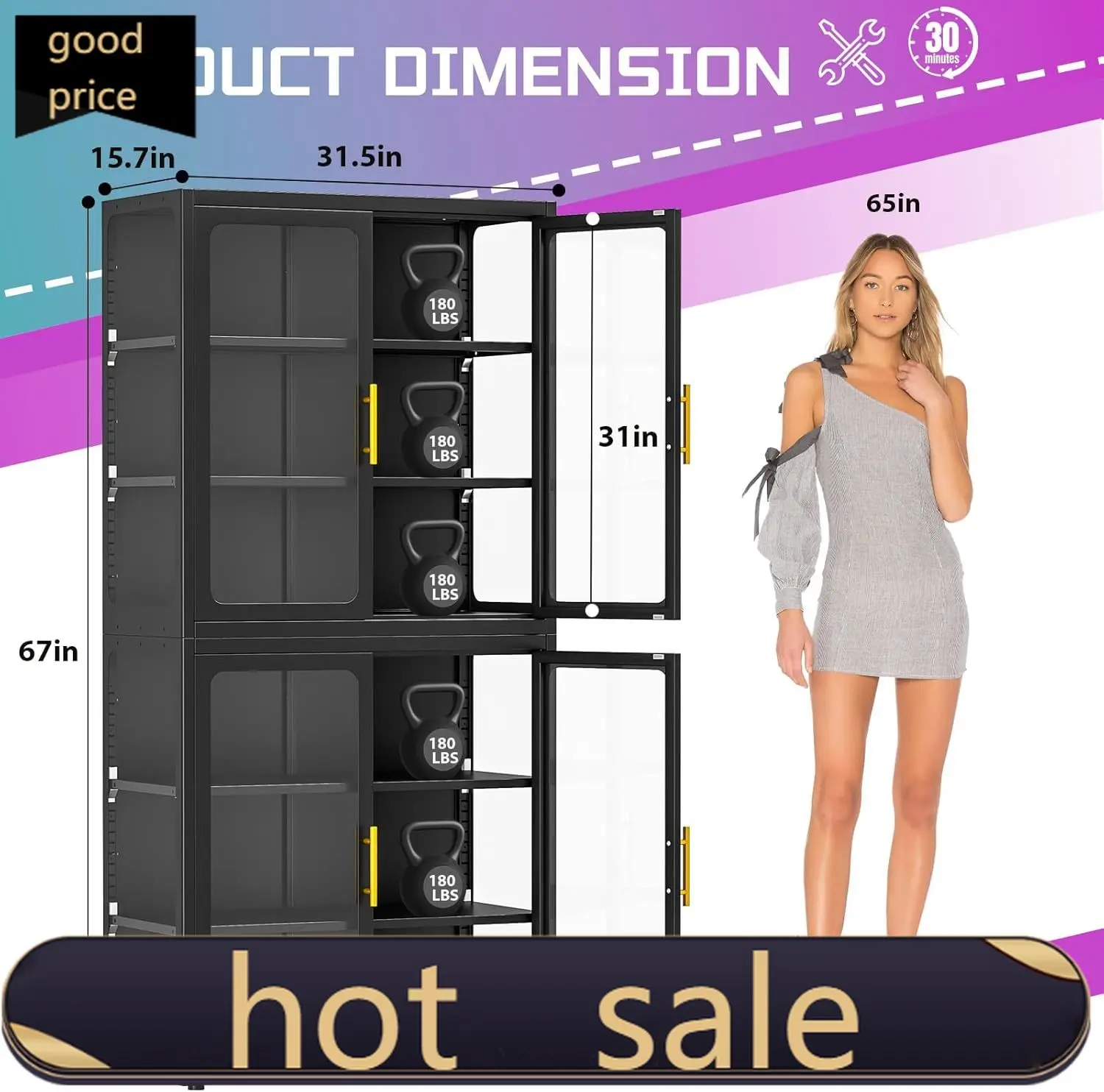 67" Display Cabinet…